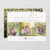 PixDezinesバラフェイク金ゴールド日付ポストカードの保存 案内ポストカード (正面/裏面)