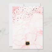 PixDezinesバラフェイク金ゴールド星、星生まれ: 招待状 (裏面)