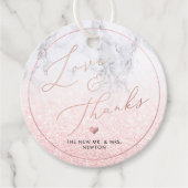 PixDezinesバラフェイク金ゴールド書道ありがとう フェイバータグ (正面)