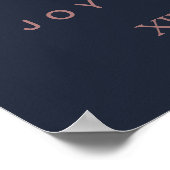 PixDezinesバラフェイク金ゴールド書道/ようこそ ポスター (角)