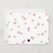 PixDezinesバラフェイク金ゴールド水玉模様保存日 セーブザデート (裏面)