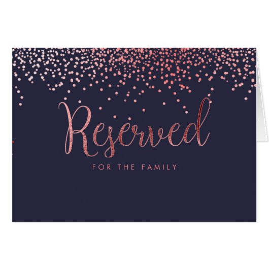 PixDezinesバラフェイク金ゴールド紙吹雪/リザーブドテーブル (正面横)