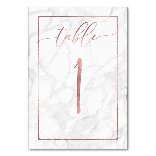 PixDezinesバラフェイク金ゴールド/テーブルNo 1+/大理石 テーブルナンバー (正面)