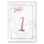 PixDezinesバラフェイク金ゴールド/テーブルNo 1+/B+W大理石 テーブルナンバー (正面)