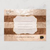 PixDezinesバラフェイク金ゴールド+銅箔/日救付付 案内ポストカード (裏面)