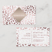 PixDezinesバラフェイク金ゴールドLeopardスポット 名刺 (正面/裏面)