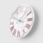 PixDezinesバラフェイク金ゴールドROMAN NUMEROS ラウンド壁時計 (傾斜)