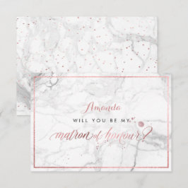 PixDezinesバラフェイク金ゴールドYou Matron of Honor 招待状