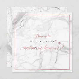 PixDezinesバラフェイク金ゴールドYou Matron of Honor 招待状