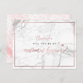 PixDezinesバラフェイク金ゴールドYou Matron of Honor 招待状