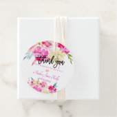 PixDezinesバラ水彩フラワーサンキュー フェイバータグ (インサイチュ)