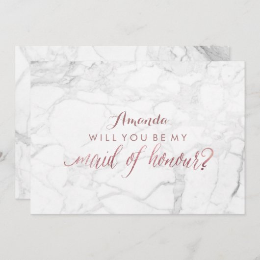 PixDezinesバラ金ゴールドは私のメイドになります。 招待状 (正面/裏面)