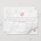 PixDezinesバラ金ゴールドハニカム(ユダヤ教の)バル・ミツバーありがとう✡ 出欠カード (裏面)