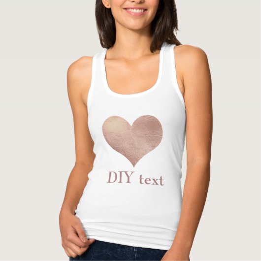 PixDezinesバラ金ゴールドハート タンクトップ (正面)