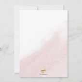 PixDezinesバラ金ゴールドバプテスマ+1歳 招待状 (裏面)