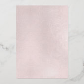 PixDezinesバラ金ゴールドバルミツワーDIY背景 箔招待状 (裏面)