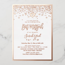 PixDezinesバラ金ゴールドバルミツワーDIY背景 箔招待状