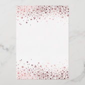 PixDezinesバラ金ゴールドバルミツワーDIY背景 箔招待状 (裏面)