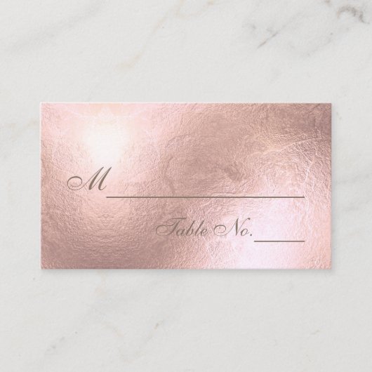 PixDezinesバラ金ゴールドフェイク/フォイル/座席表 プレイスカード (正面)