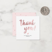 PixDezinesバラ金ゴールドブラシスクリプト ノートカード (正面/裏面インサイチュ)