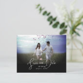 PixDezinesバラ金ゴールド救ハート当日付 ポストカード (スタンド正面)