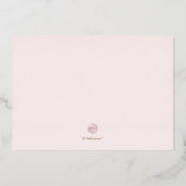 PixDezinesバラ金ゴールドLuxeスクリプトの日付の保存 箔招待状 (裏面)