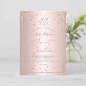 PixDezinesバラ金ゴールドStarsSweet sixteen 招待状 (スタンド正面)