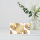 PixDezinesバラ/フェイクゴールドフォイル/DIY背景 名刺 (スタンド正面)