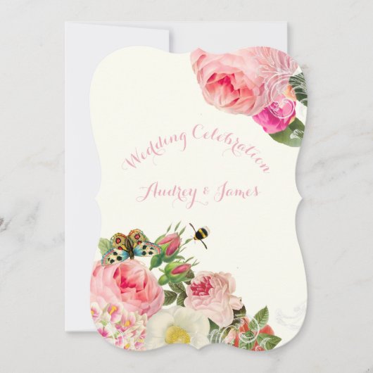 PixDezinesバラ/ペニビクトリアンー 招待状 (正面)