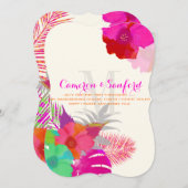 PixDezinesバリkai/green/pink/DIY 招待状 (正面/裏面)