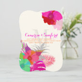 PixDezinesバリkai/green/pink/DIY 招待状 (スタンド正面)