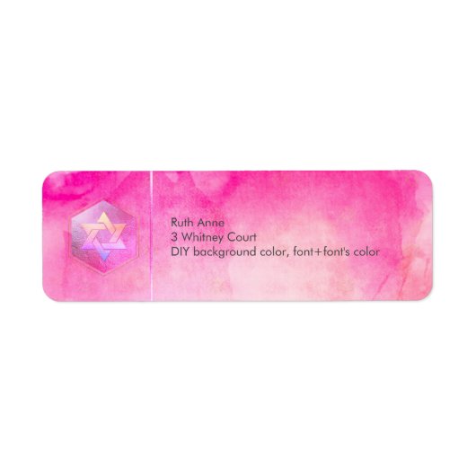 PixDezinesバルミツワーピンクウォーター色 ラベル (正面)