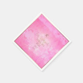 PixDezinesバルミツワーフェイクバラ金ゴールド|水彩画 スタンダードカクテルナプキン (角)