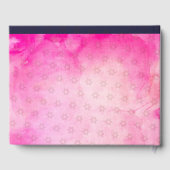 PixDezinesバルミツワー、ピンクローズウォーター色 ゲストブック (裏面)