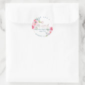 PixDezinesバルミツワー、フローラ水彩グラデーション、 ラウンドシール (バッグ)