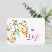 PixDezinesバルミツワー/蝶 出欠カード (スタンド正面)