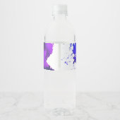 PixDezinesバルミツワー、電気パープルウォーター色 ペットボトルラベル (裏面)