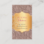 PixDezinesバロックダマスク/マウブ 名刺 (裏面)