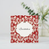 PixDezinesバロック1/赤 招待状 (スタンド正面)