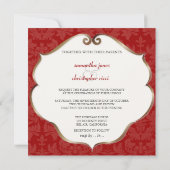 PixDezinesバロック1/赤 招待状 (裏面)