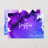 PixDezinesバー(ユダヤ教の)バル・ミツバーお祝いカード✡ネイビー 出欠カード (正面/裏面)