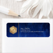 PixDezinesバー(ユダヤ教の)バル・ミツバーネイビーブルーウォーター色 ラベル (インサイチュ)