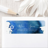 PixDezinesバー（ユダヤ教の）バル・ミツバーネイビーブルーウォーター色 ラベル (インサイチュ)