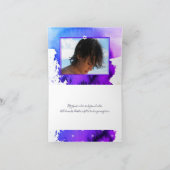 PixDezinesバー(ユダヤ教の)バル・ミツバー感謝していユー/パープルウォーターカラー サンキューカード (内部)