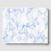 PixDezinesバー（ユダヤ教の）バル・ミツバー、大理石、ブルー+シルバー ゲストブック (裏面)