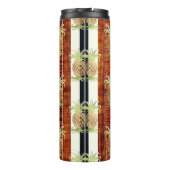 PixDezinesパイナップルコフェイクア木材ロングボード タンブラー (裏面)