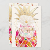 PixDezinesパイナップルバルミツワー 招待状 (正面/裏面)