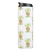 PixDezinesパイナップルフェイク/金属金ゴールド タンブラー (回転右)