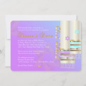 PixDezinesパステルタリッツボノー(ユダヤ教の)バル・ミツバー 招待状 (裏面)