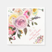 PixDezinesパステルバラ、赤面ピンク（ユダヤ教の）バル・ミツバー スタンダードカクテルナプキン (正面)